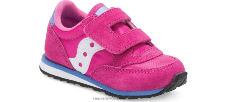 babyjazz sneaker met klittenband kinderen Saucony64BDR994 magenta