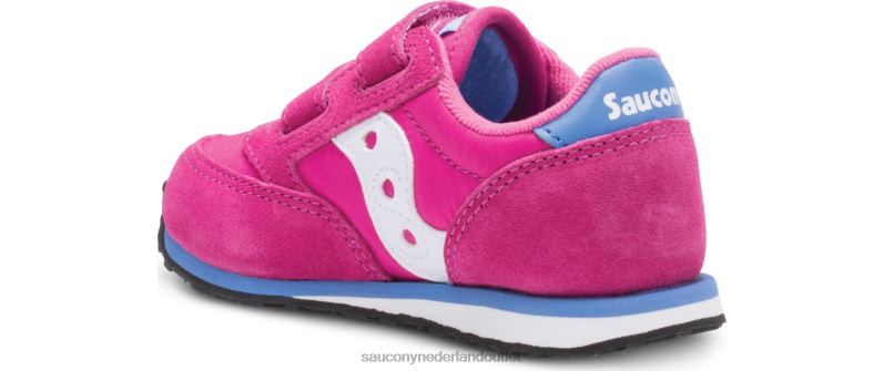 babyjazz sneaker met klittenband kinderen Saucony64BDR994 magenta