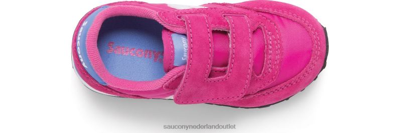 babyjazz sneaker met klittenband kinderen Saucony64BDR994 magenta