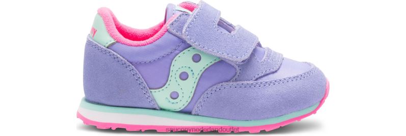 babyjazz sneaker met klittenband kinderen Saucony64BDR996 maagdenpalm
