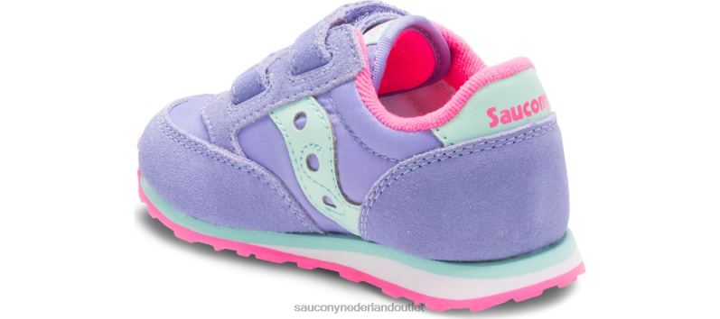babyjazz sneaker met klittenband kinderen Saucony64BDR996 maagdenpalm