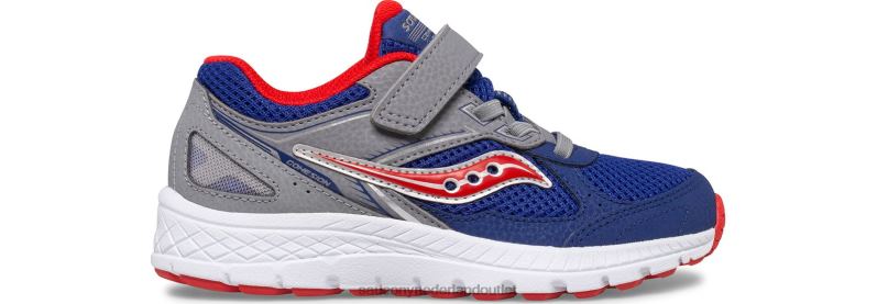cohesie 14 a/c sneaker kinderen Saucony64BDR912 marine/rood