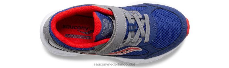 cohesie 14 a/c sneaker kinderen Saucony64BDR912 marine/rood