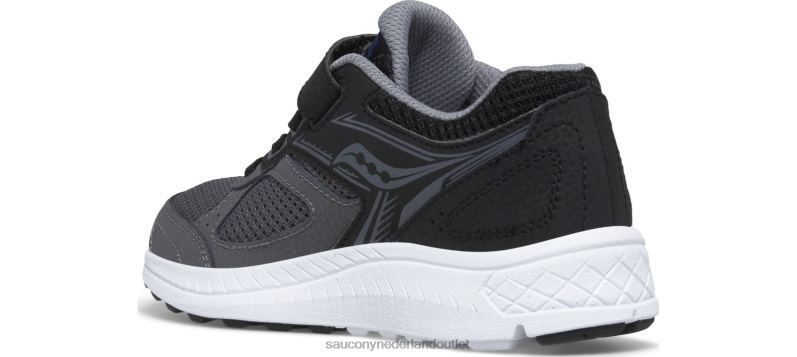 cohesie 14 a/c sneaker kinderen Saucony64BDR913 zwart/grijs/blauw