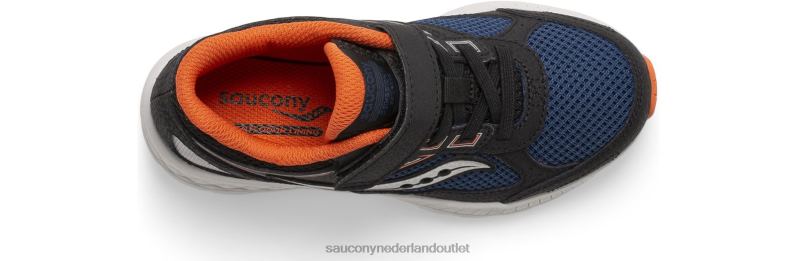 cohesie 14 a/c sneaker kinderen Saucony64BDR914 zwart/marineblauw/roest