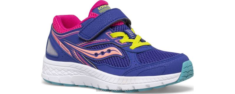 cohesie 14 a/c sneaker kinderen Saucony64BDR915 blauw/multi