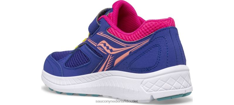 cohesie 14 a/c sneaker kinderen Saucony64BDR915 blauw/multi