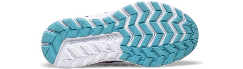 cohesie 14 a/c sneaker kinderen Saucony64BDR915 blauw/multi