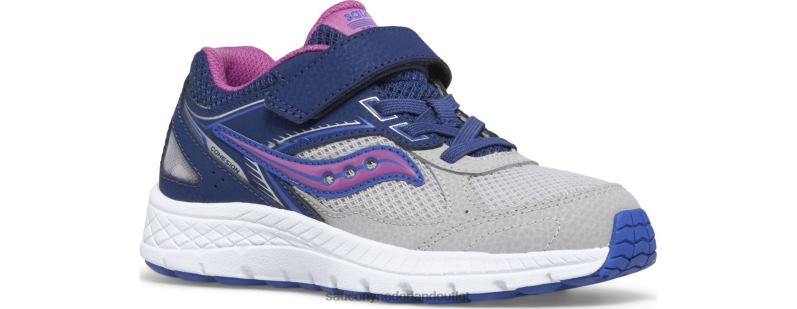 cohesie 14 a/c sneaker kinderen Saucony64BDR917 marine/grijs/druif