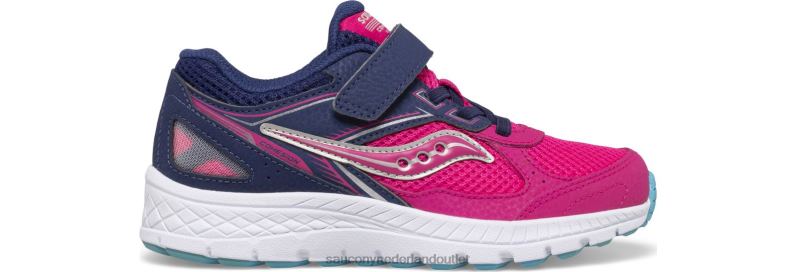 cohesie 14 a/c sneaker kinderen Saucony64BDR918 roze/marineblauw