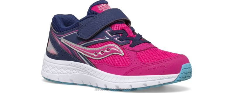 cohesie 14 a/c sneaker kinderen Saucony64BDR918 roze/marineblauw