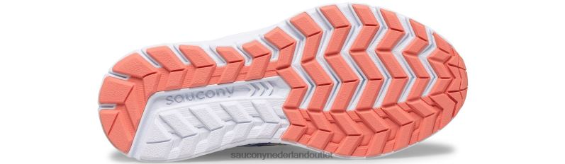 cohesie 14 a/c sneaker kinderen Saucony64BDR919 zilver/maagdenpalm/turq