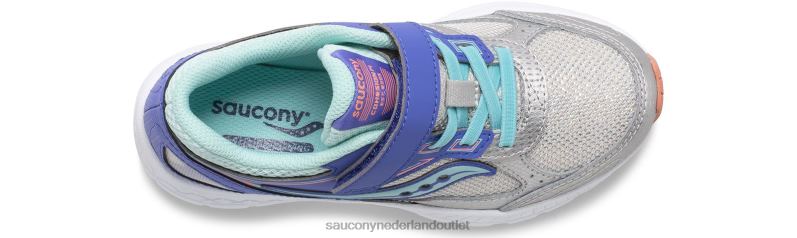 cohesie 14 a/c sneaker kinderen Saucony64BDR919 zilver/maagdenpalm/turq