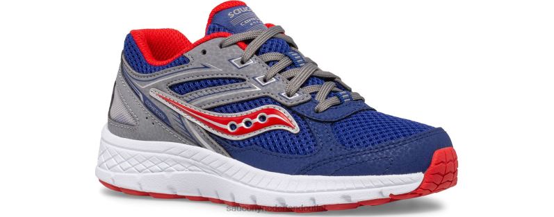 cohesie 14 vetersneaker kinderen Saucony64BDR924 marine/rood