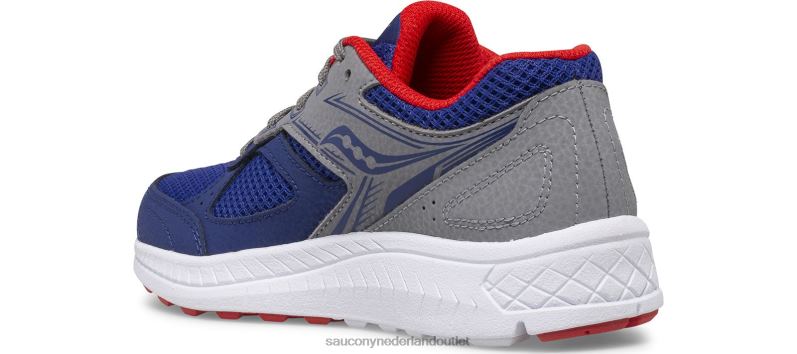 cohesie 14 vetersneaker kinderen Saucony64BDR924 marine/rood