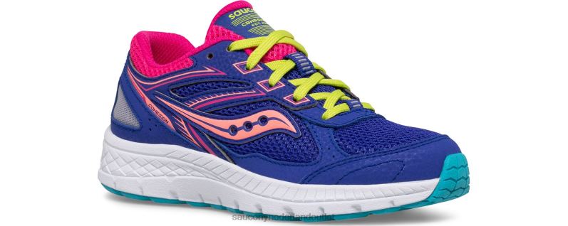 cohesie 14 vetersneaker kinderen Saucony64BDR929 blauw/multi