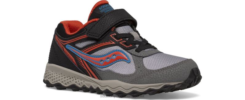 cohesie tr14 a/c sneaker kinderen Saucony64BDR972 zwart/grijs/roest