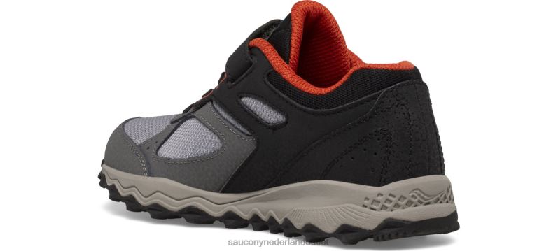 cohesie tr14 a/c sneaker kinderen Saucony64BDR972 zwart/grijs/roest