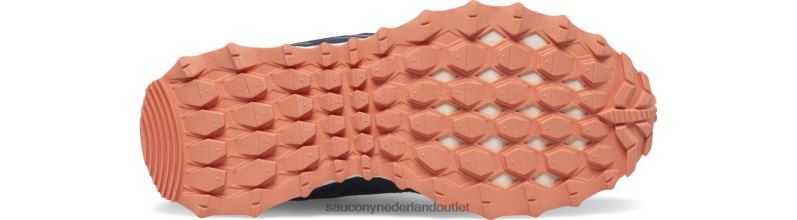 cohesie tr14 a/c sneaker kinderen Saucony64BDR974 marine/groenblauw/koraal