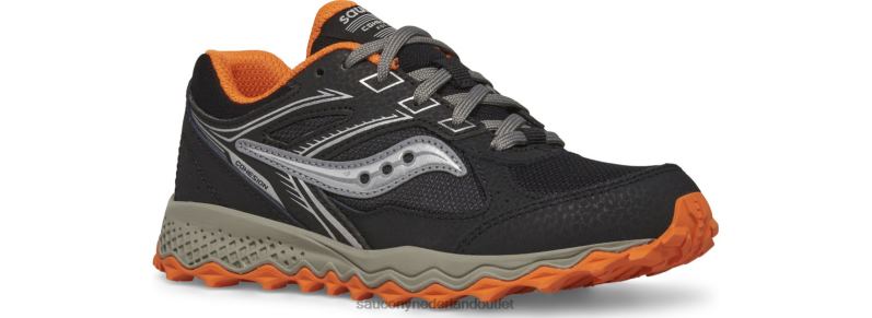cohesie tr14 sneaker met veters kinderen Saucony64BDR891 zwart/oranje