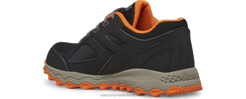 cohesie tr14 sneaker met veters kinderen Saucony64BDR891 zwart/oranje