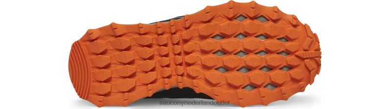 cohesie tr14 sneaker met veters kinderen Saucony64BDR891 zwart/oranje