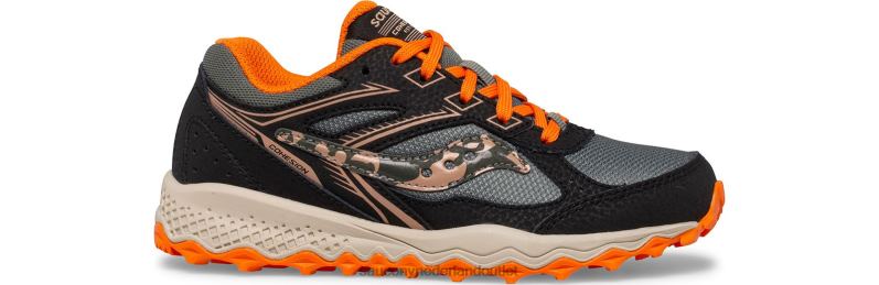 cohesie tr14 sneaker met veters kinderen Saucony64BDR892 zwart/camouflage