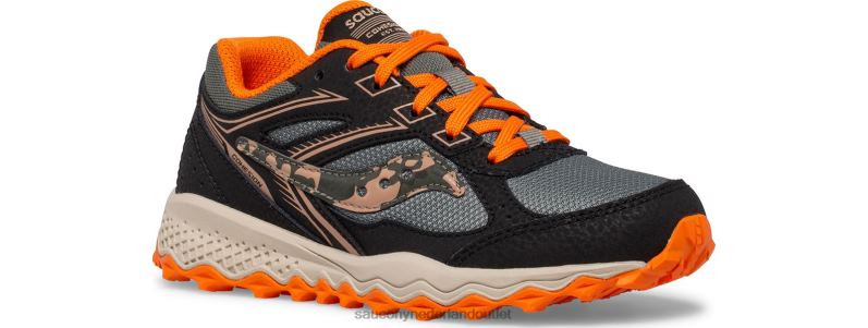 cohesie tr14 sneaker met veters kinderen Saucony64BDR892 zwart/camouflage