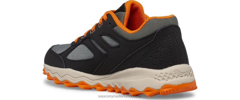 cohesie tr14 sneaker met veters kinderen Saucony64BDR892 zwart/camouflage