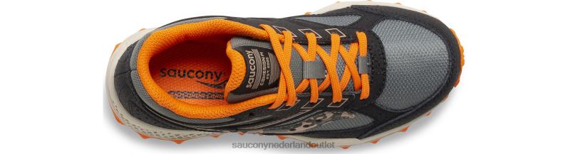 cohesie tr14 sneaker met veters kinderen Saucony64BDR892 zwart/camouflage