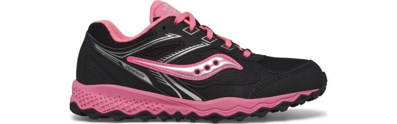 cohesie tr14 sneaker met veters kinderen Saucony64BDR894 zwart/roze