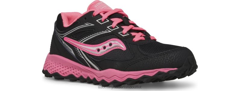 cohesie tr14 sneaker met veters kinderen Saucony64BDR894 zwart/roze