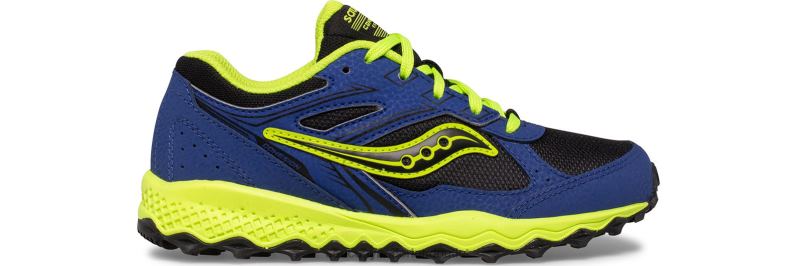 cohesie tr14 sneaker met veters kinderen Saucony64BDR895 blauw/zwart/groen