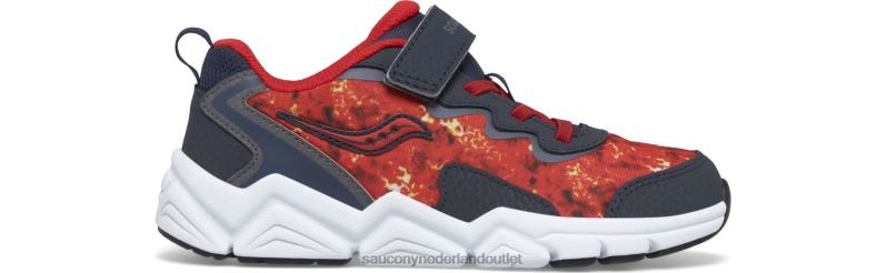 flash 3.0 a/c-sneaker kinderen Saucony64BDR980 marine/lava