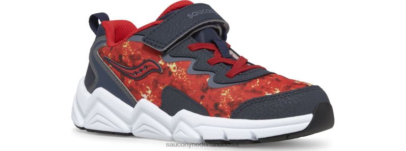 flash 3.0 a/c-sneaker kinderen Saucony64BDR980 marine/lava