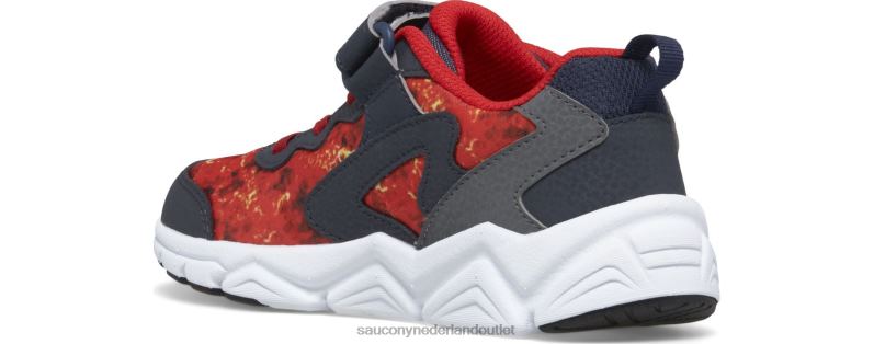 flash 3.0 a/c-sneaker kinderen Saucony64BDR980 marine/lava