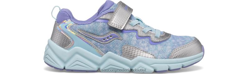 flash 3.0 a/c-sneaker kinderen Saucony64BDR982 zilver/paars