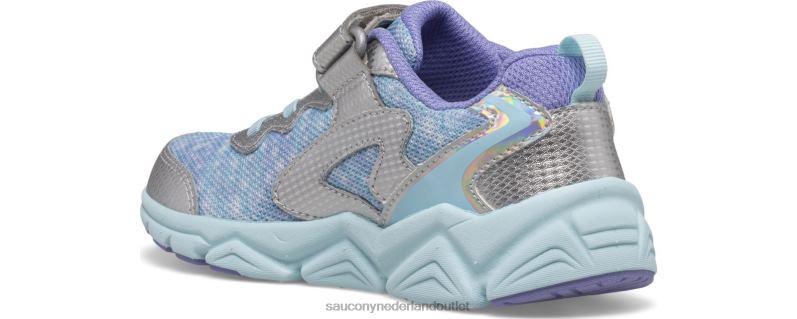 flash 3.0 a/c-sneaker kinderen Saucony64BDR982 zilver/paars