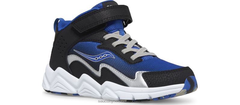 flash mid a/c sneaker kinderen Saucony64BDR1012 zwart blauw