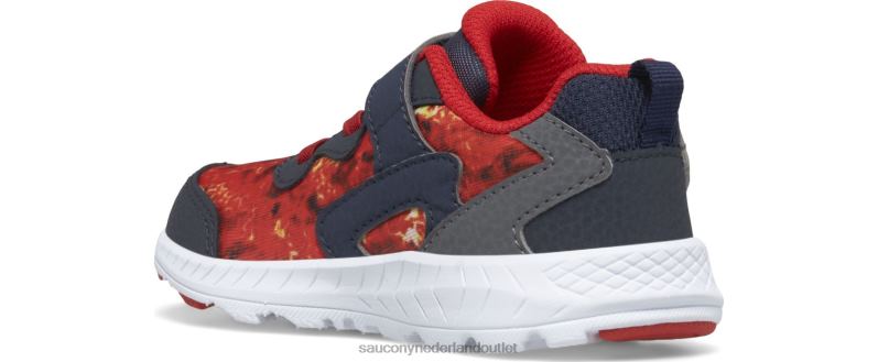 flitser 3.0 a/c jr. sneaker kinderen Saucony64BDR1031 marine/lava