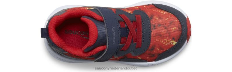 flitser 3.0 a/c jr. sneaker kinderen Saucony64BDR1031 marine/lava