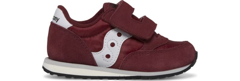 jazz klittenband sneaker kinderen Saucony64BDR947 bordeaux/wit