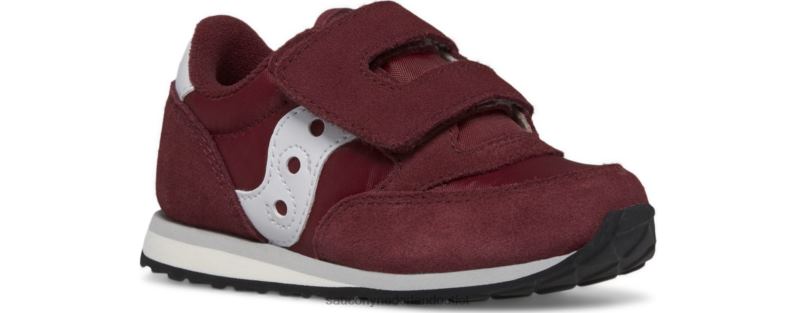 jazz klittenband sneaker kinderen Saucony64BDR947 bordeaux/wit