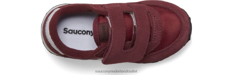 jazz klittenband sneaker kinderen Saucony64BDR947 bordeaux/wit