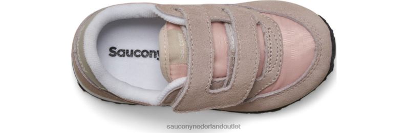 jazz klittenband sneaker kinderen Saucony64BDR950 grijs/blush/crème