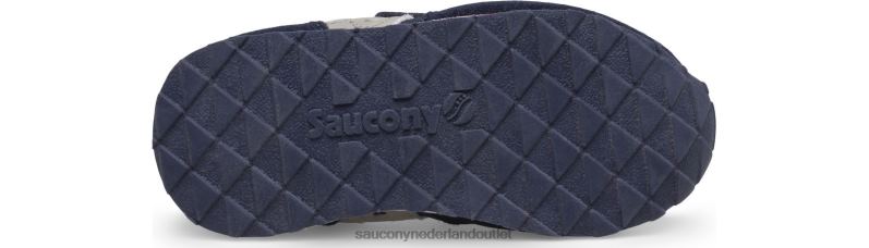 jazz klittenband sneaker kinderen Saucony64BDR952 marine/grijs/rood