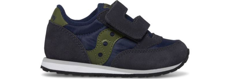 jazz klittenband sneaker kinderen Saucony64BDR953 marine/olijf