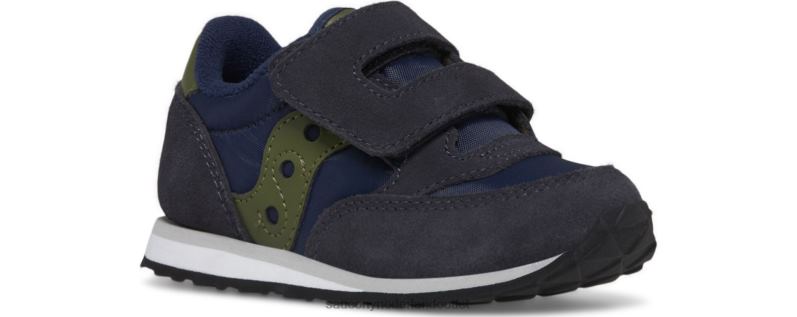 jazz klittenband sneaker kinderen Saucony64BDR953 marine/olijf