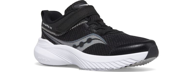 kinvara 14 a/c-sneaker kinderen Saucony64BDR1019 zwart grijs