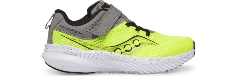 kinvara 14 a/c-sneaker kinderen Saucony64BDR1020 citroen/grijs